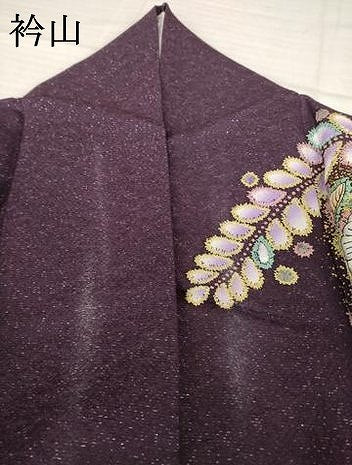 平和屋着物●豪華振袖　辻が花　舞花文　銀通し地　正絹　逸品　AABH7009ck