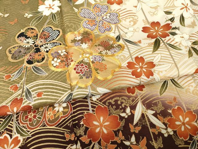 平和屋着物●豪華振袖　駒刺繍　枝垂れ桜文　暈し染め　正絹　逸品　未使用　AABH7010ck
