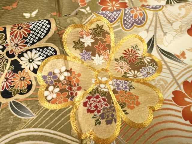 平和屋着物●豪華振袖　駒刺繍　枝垂れ桜文　暈し染め　正絹　逸品　未使用　AABH7010ck