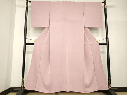 平和屋着物●上質な色無地　霞地紋　虹色　正絹　逸品　AABH7019ck