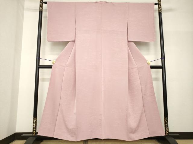 平和屋着物●上質な色無地　霞地紋　虹色　正絹　逸品　AABH7019ck