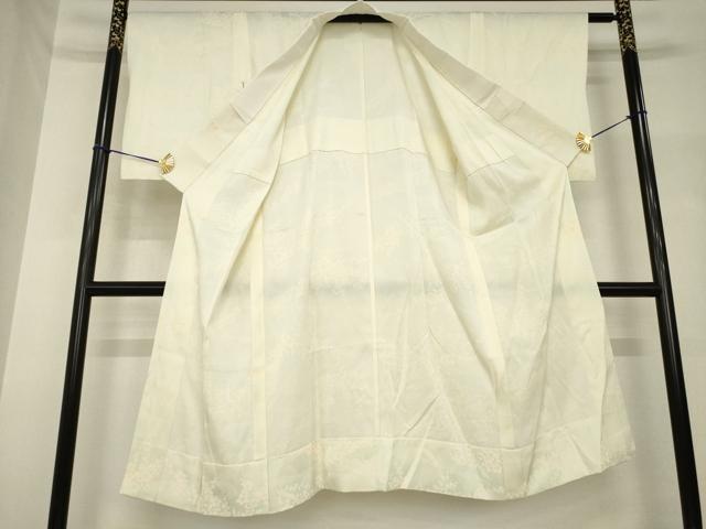 平和屋着物●長襦袢　単衣　枝花文　正絹　逸品　AABH7023ck