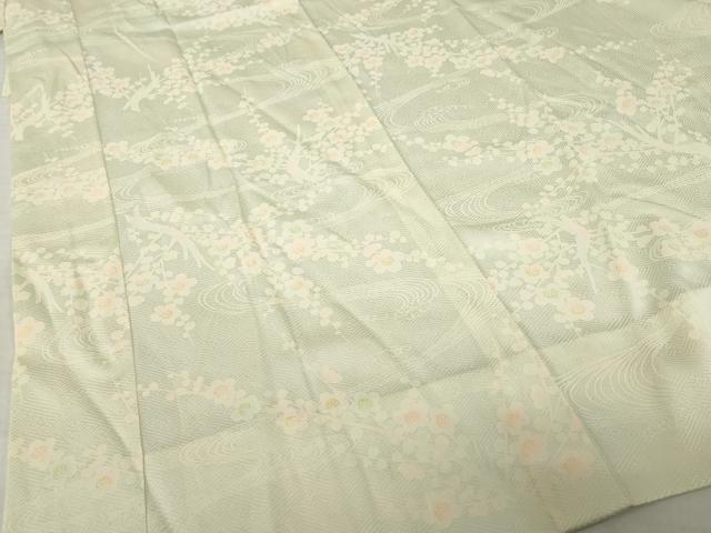 平和屋着物●長襦袢　単衣　枝花文　正絹　逸品　AABH7023ck