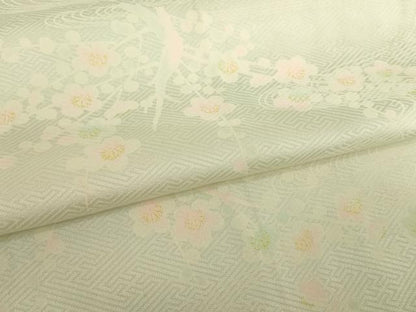 平和屋着物●長襦袢　単衣　枝花文　正絹　逸品　AABH7023ck