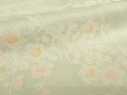平和屋着物●長襦袢　単衣　枝花文　正絹　逸品　AABH7023ck