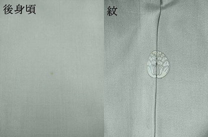 平和屋着物●上質な紬 　色無地　錫色　正絹　逸品　未使用　AABH7031ck