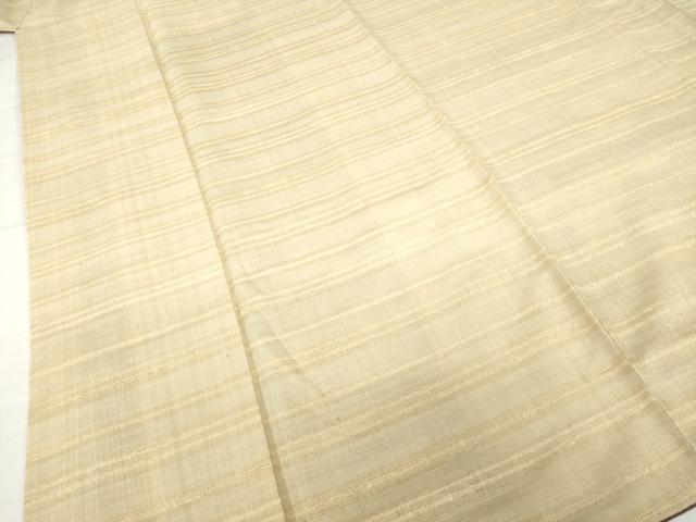平和屋着物●インド・アッサム　野蚕糸　手織　ムガシルク　紬　横段文　正絹　逸品　AABH7032ck