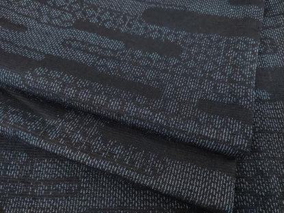 平和屋着物●結城紬　エ霞文　正絹　逸品　AABH7033ck