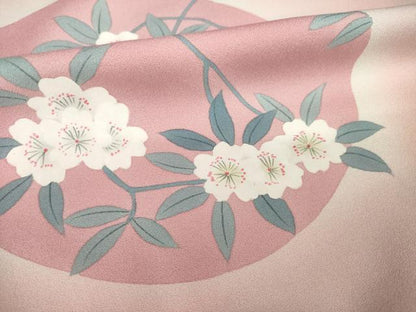 平和屋着物●豪華振袖　手描き　花丸文　暈し染め　正絹　逸品　AABH7040ck