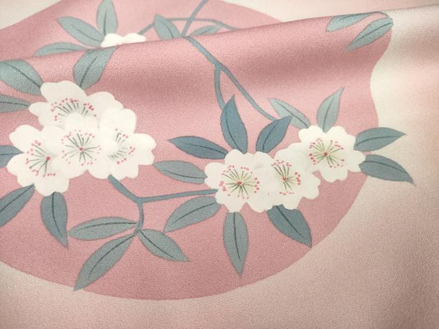 平和屋着物●豪華振袖　手描き　花丸文　暈し染め　正絹　逸品　AABH7040ck