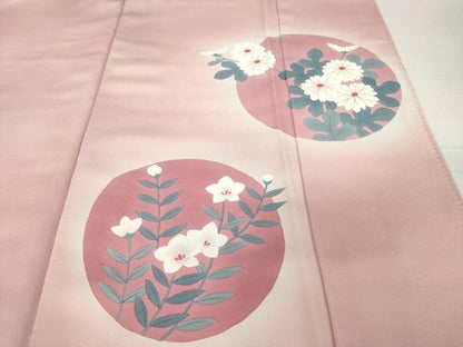 平和屋着物●豪華振袖　手描き　花丸文　暈し染め　正絹　逸品　AABH7040ck
