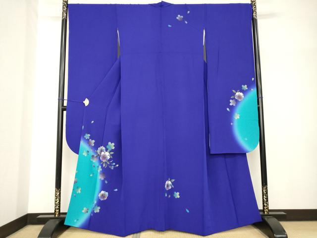 平和屋着物●豪華振袖　舞桜文　暈し染め　正絹　逸品　AABH7041ck