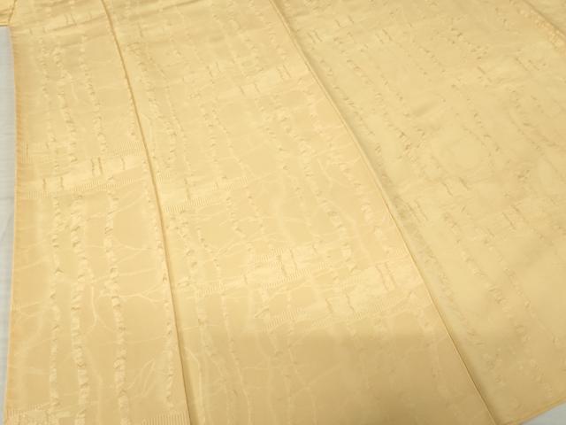 平和屋着物●上質な色無地　樹林地紋　萱草色　正絹　逸品　AABH7044ck
