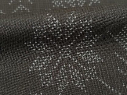 平和屋着物●本場大島紬　一元7マルキ　幾何学花文　正絹　逸品　AABH7045ck
