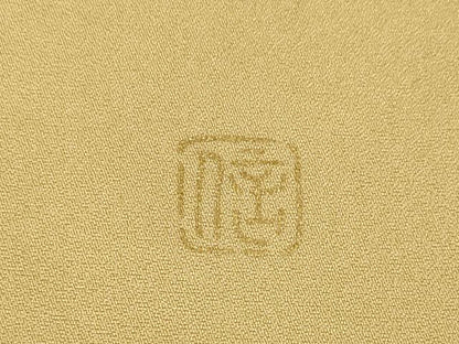 平和屋着物●日本画家　堀信　訪問着　花蝶文　暈し染め　金彩　正絹　逸品　AABH7048ck