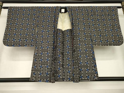 平和屋着物●本場大島紬　龍郷絣　秋名バラ　アンサンブル　正絹　逸品　AABH7052ck