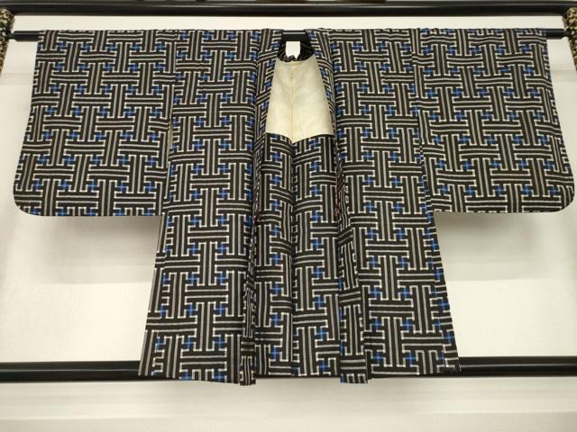 平和屋着物●本場大島紬　龍郷絣　秋名バラ　アンサンブル　正絹　逸品　AABH7052ck