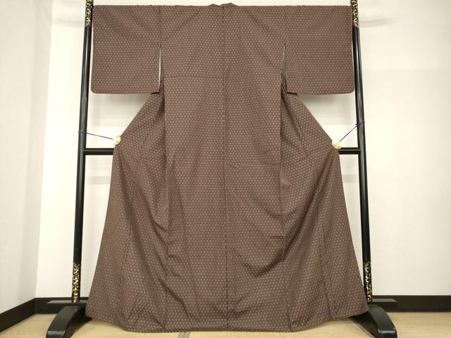 平和屋着物●上質な紬　縞　正絹　逸品　AABH7054ck 平和屋着物○上質な紬 縞 正絹 逸品 AABH7054ck