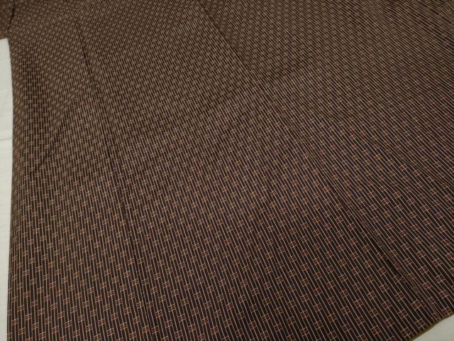 平和屋着物○上質な紬 縞 正絹 逸品 AABH7054ck