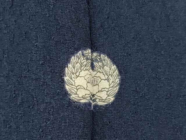 平和屋着物●本草木染作家　瑞鳳　色無地　青褐色　ロング丈　正絹　逸品　AABH7064ck