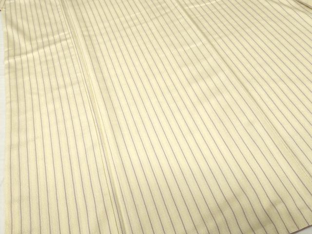 平和屋着物●お召　縞　正絹　逸品　AABH7074ck