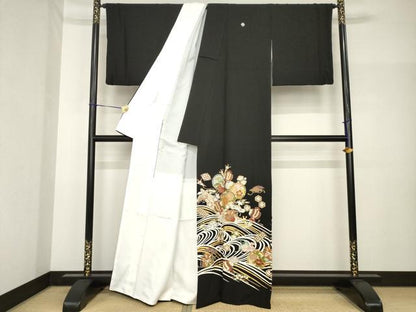 平和屋着物●豪華黒留袖　友禅　作家物　吉祥宝尽くし　やまと誂製　正絹　逸品　AABH7075ck