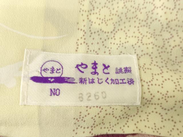 平和屋着物●上質な小紋　花蝶文　正絹　逸品　AABH7076ck