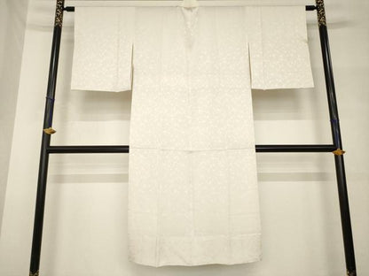 平和屋着物●長襦袢　無双仕立て　霞地紋　灰梅色　正絹　逸品　未使用　AABH7081ck
