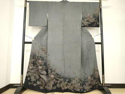 平和屋着物●訪問着　鴛鴦花籬文　金彩　正絹　逸品　AABH7082ck