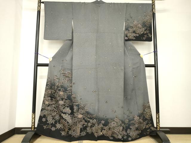 平和屋着物●訪問着　鴛鴦花籬文　金彩　正絹　逸品　AABH7082ck