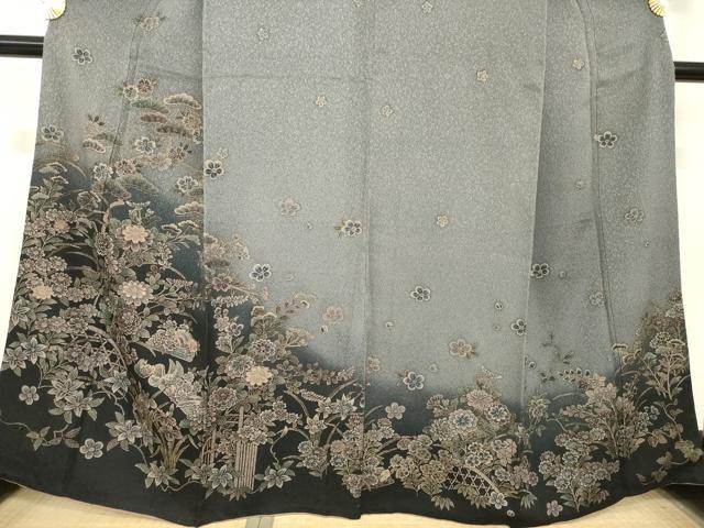 平和屋着物●訪問着　鴛鴦花籬文　金彩　正絹　逸品　AABH7082ck