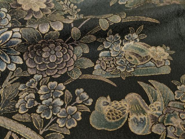平和屋着物●訪問着　鴛鴦花籬文　金彩　正絹　逸品　AABH7082ck
