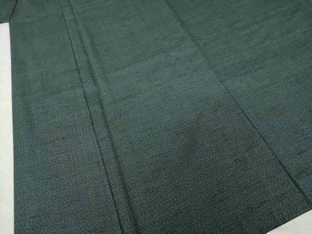 平和屋着物○男性 紬 アンサンブル 幾何学文様 正絹 逸品 AABH7085ck