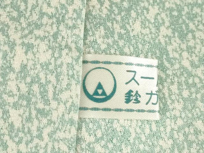 平和屋着物●京友禅　柘植秀男　小紋　草花文　鈴乃屋扱い　正絹　逸品　AABH7090ck
