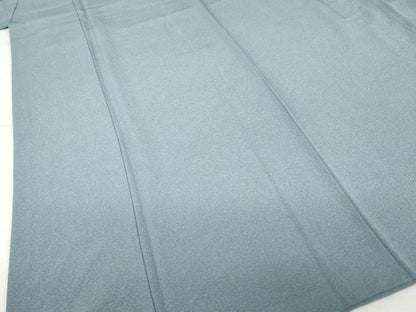 平和屋着物●階堂真助　色無地　藍鼠色　正絹　逸品　AABH7093ck