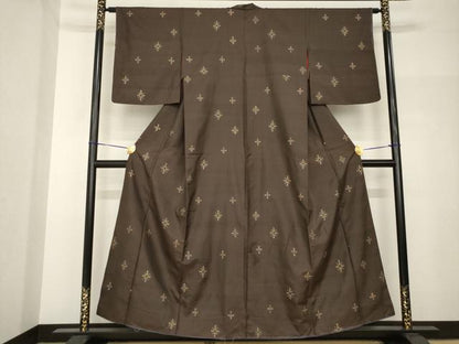 平和屋着物●アンティーク大島　本場大島紬　星　正絹　逸品　AABH7098ck