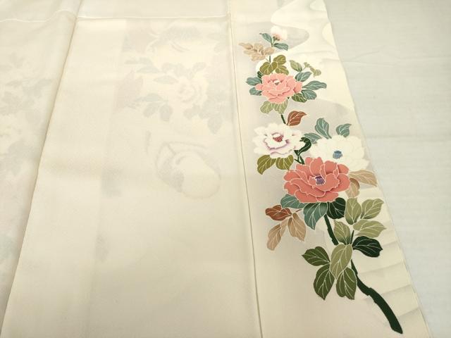 平和屋着物●訪問着　友禅　鴛鴦花文　正絹　逸品　AABH7099ck
