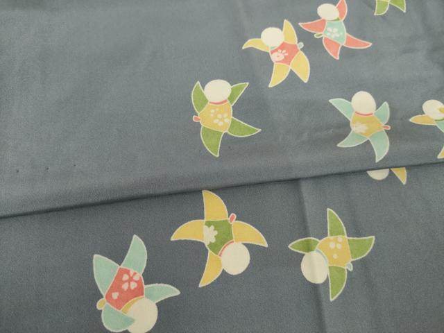 平和屋着物○長襦袢 無双仕立て 友禅 人形 正絹 逸品 AABH7101ck