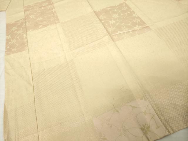 平和屋着物○長襦袢 無双仕立て 市松花蔦草文 やまと誂製 半