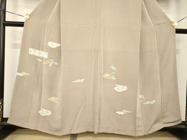 平和屋着物●訪問着　手描き　七宝花文　鬼しぼ縮緬　松坂屋別誂　正絹　逸品　AABH7107ck