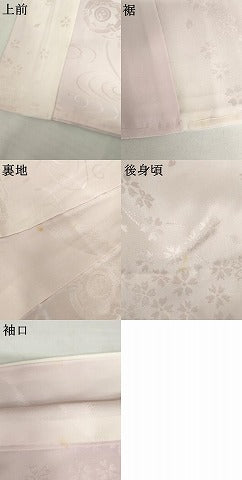 平和屋着物●長襦袢　無双仕立て　花鼓地紋　暈し染め　正絹　逸品　AABH7123cs 平和屋着物○長襦袢 無双仕立て 花鼓地紋 暈し染め 正絹 逸品 AABH7123cs