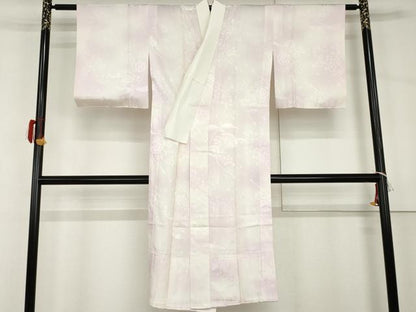 平和屋着物●長襦袢　無双仕立て　花鼓地紋　暈し染め　正絹　逸品　AABH7123cs