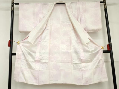 平和屋着物●長襦袢　無双仕立て　花鼓地紋　暈し染め　正絹　逸品　AABH7123cs