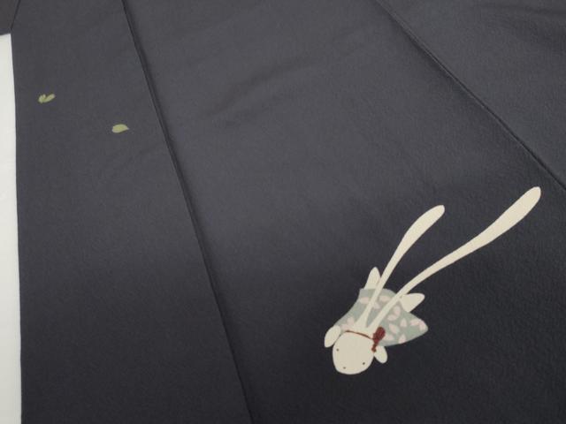 平和屋着物●世界的人形師　辻村寿三郎　ジュサブロー　訪問着　花兎　正絹　逸品　AABH7132cs