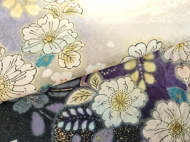 平和屋着物●巧芸師　福田秋吉　振袖　絞り　辻が花　暈し染め　金彩　金通し地　正絹　逸品　AABH7140cs
