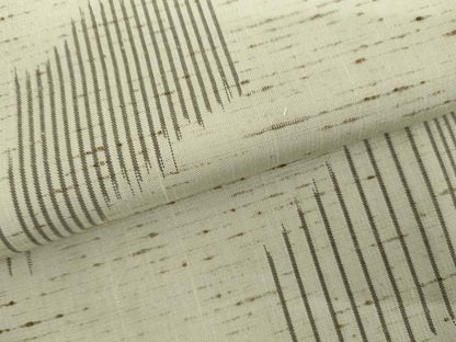 平和屋着物●ぜんまい紬　変わり斜縞　正絹　逸品　AABH7144cs