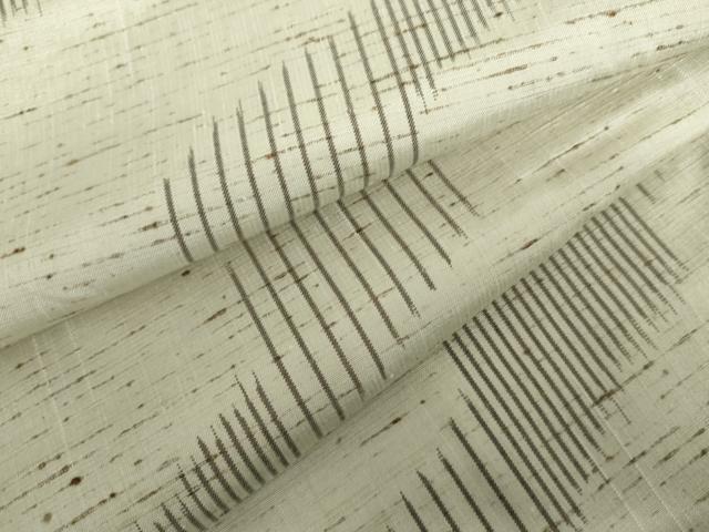 平和屋着物●ぜんまい紬　変わり斜縞　正絹　逸品　AABH7144cs