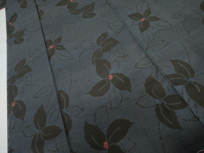 平和屋着物●本場大島紬　一元絣　枝葉文　正絹　逸品　未使用　AABH7157cs