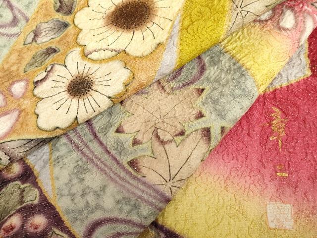 平和屋着物●豪華振袖　作家物　辻が花　暈し染め　金彩　金通し地　正絹　逸品　AABH7158cs