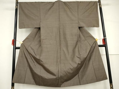 平和屋着物●男性　本場大島紬　泥染め　正絹　逸品　AABH7161cs
